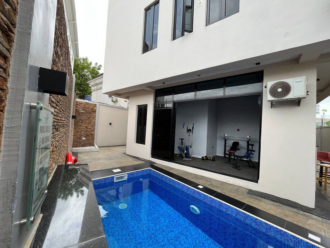 Swimming pool and gym at Nimbus Nook Apartments, Ikeja GRA