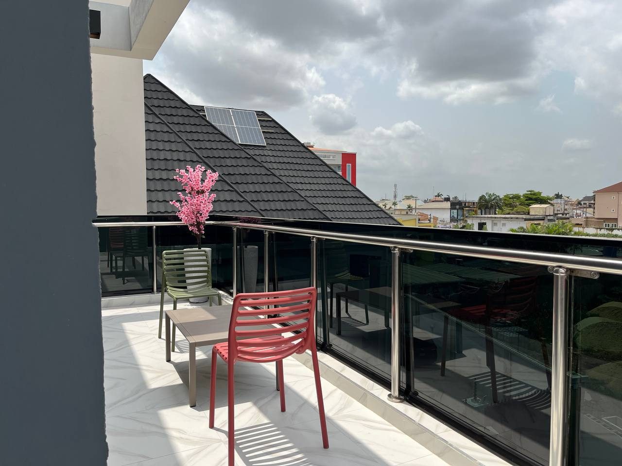 Terrace view over Ikeja GRA from Nimbus Nook