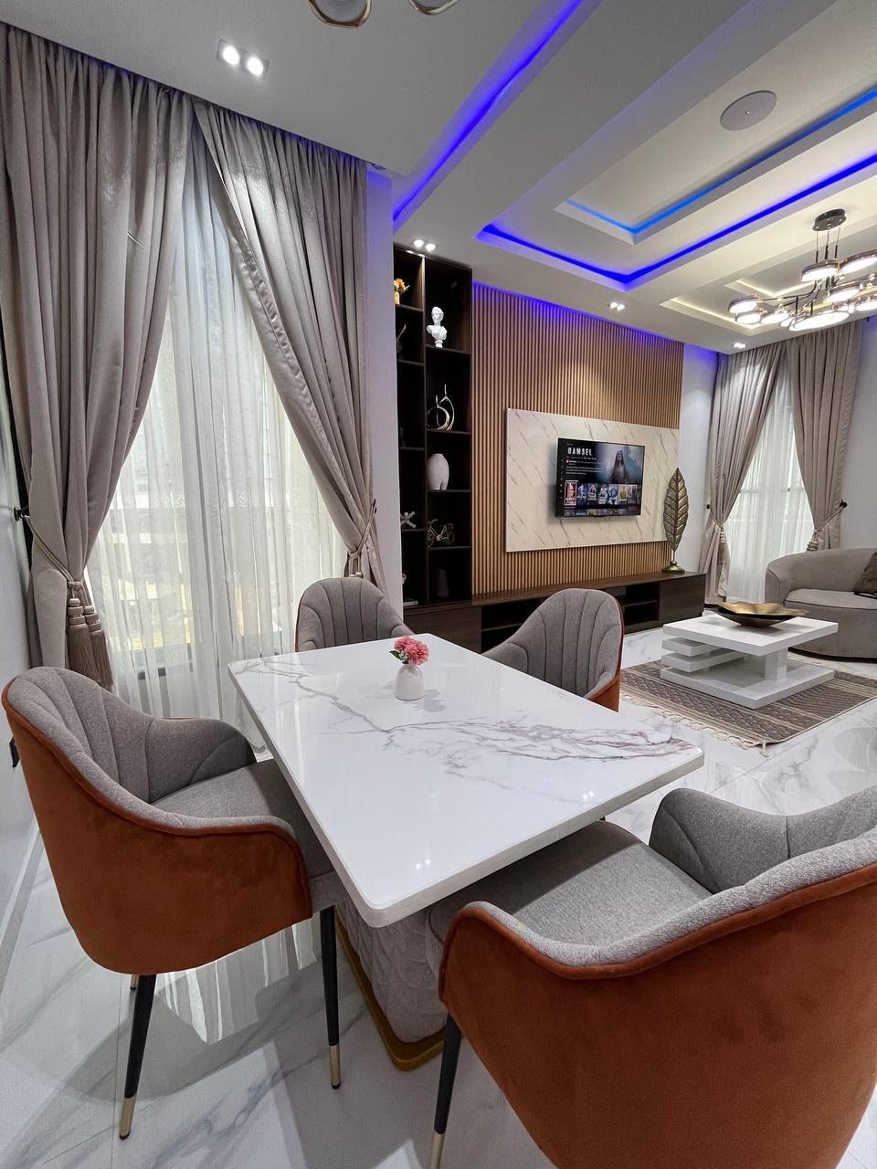Dining for four at Nimbus Nook shortlet apartments, Ikeja GRA